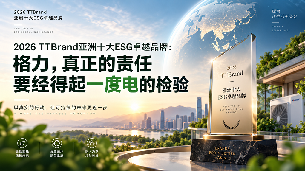 2026亚洲十大ESG卓越品牌：格力，真正的责任，要经得起一度电的检验