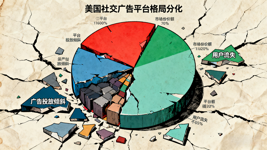 美国社交广告平台的格局越来越分化了