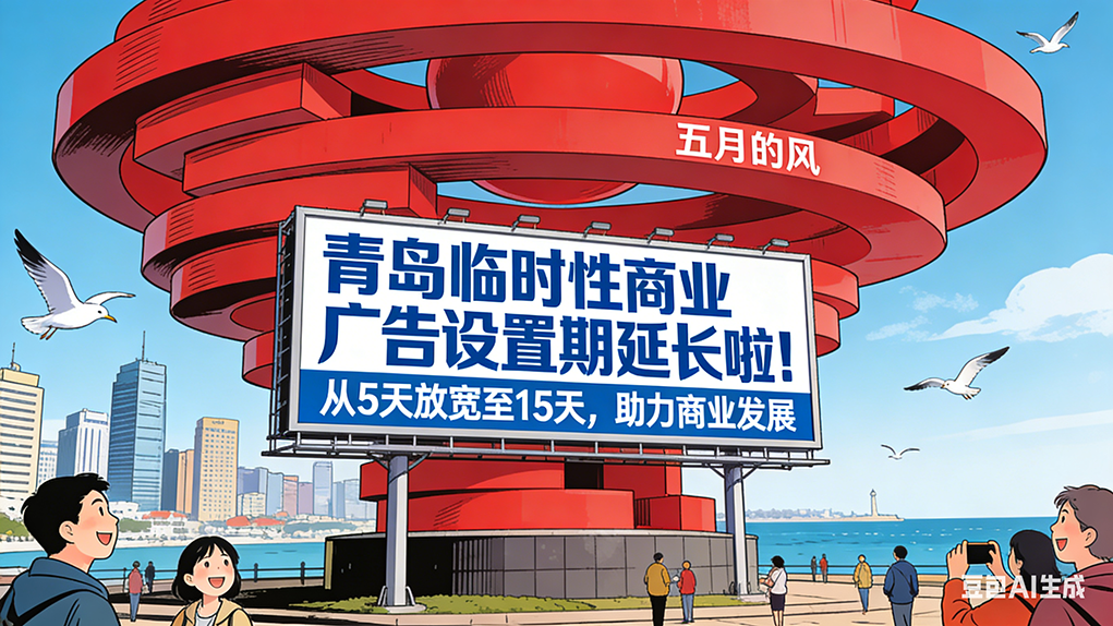 青岛临时性商业广告设置期从5天放宽至15天