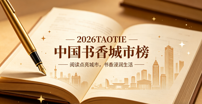 2026TAOTIE中国书香城市榜：深耕书香建设，共铸城市文脉！