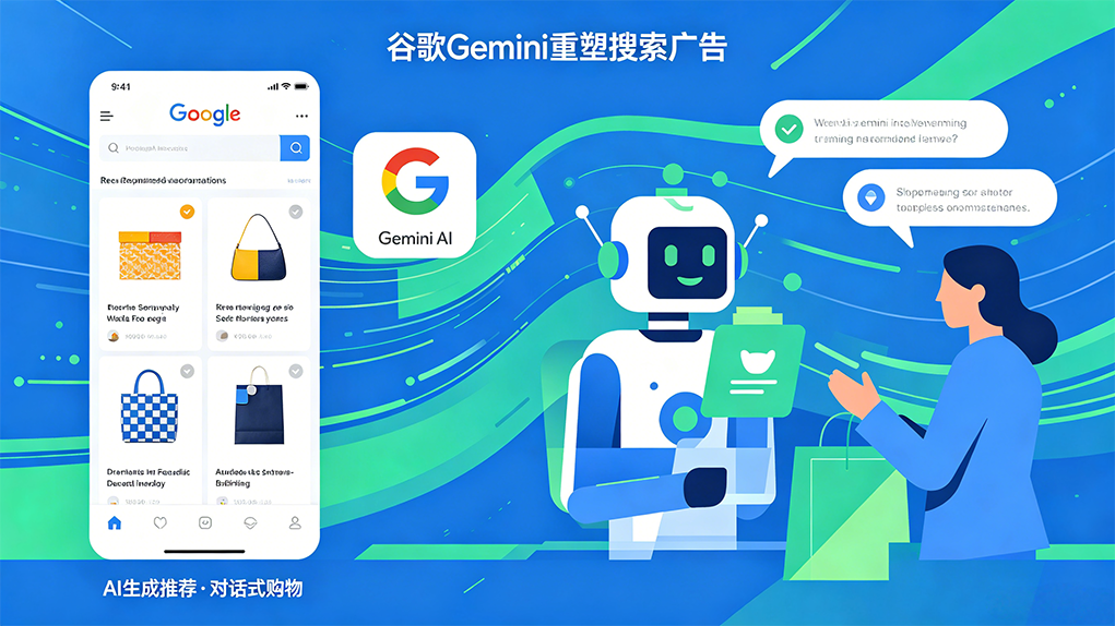 谷歌用Gemini重塑搜索广告：AI生成推荐与对话式购物